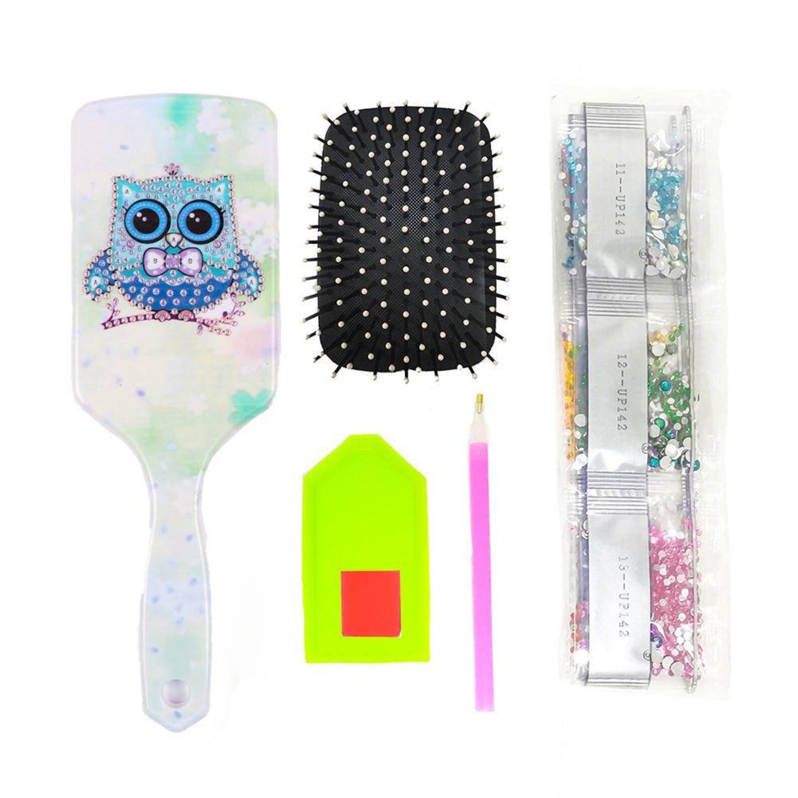 5D DIY diamante pintura cepillo de pelo Búho Etsy