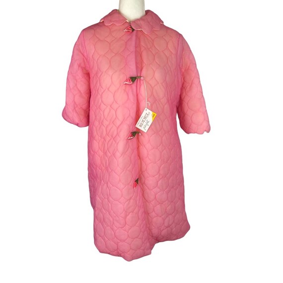 Vintage Kodel Satin Quilted Robe Housecoat 1960s Peter Pan Etsy