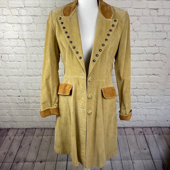 Vintage Scully leather and satin coat