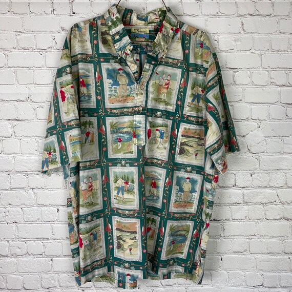 Vintage Reyn Spooner golf print shirt