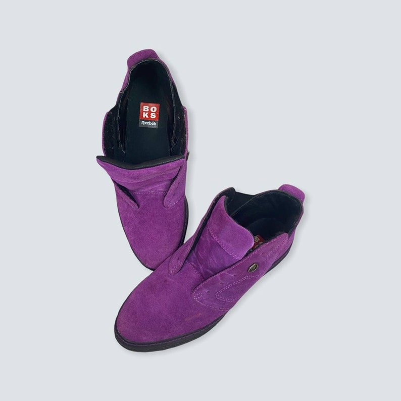 Vintage BOKS Reebok Purple Suede Ankle High Shoes Size 7 Etsy