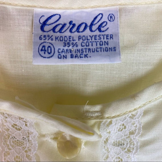 Vintage Carole cottagecore yellow pajama set - image 6