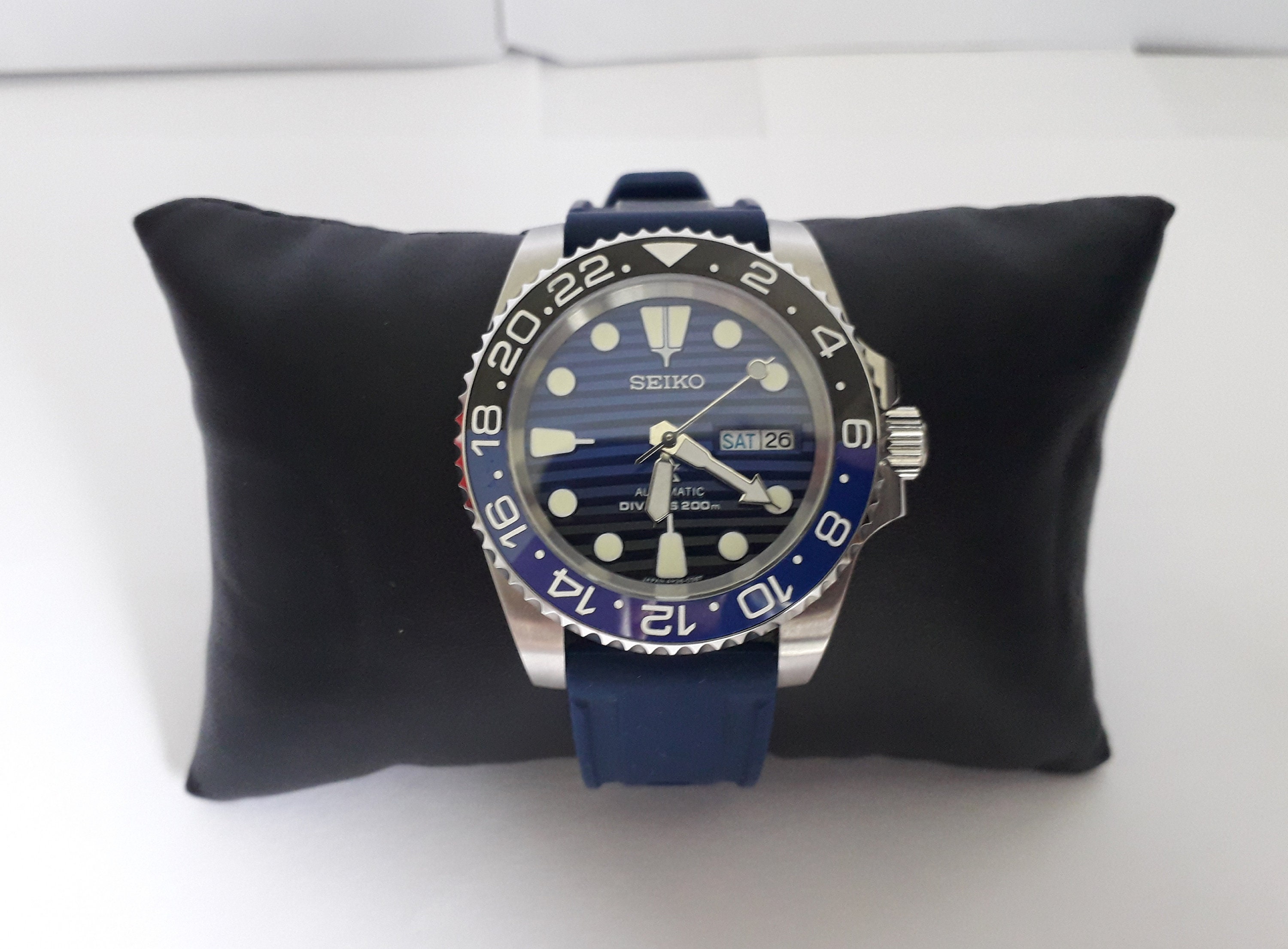 Save the Ocean Seiko MOD Skx Submariner Prospex Batman GMT - Etsy Denmark