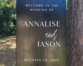 Wedding Welcome Sign Personalized Vinyl Decal