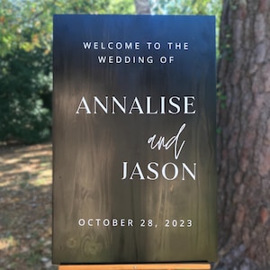 Wedding Welcome Sign Personalized Vinyl Decal