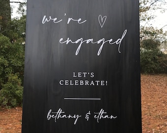 We’re Engaged Let’s Celebrate Custom Vinyl Decal