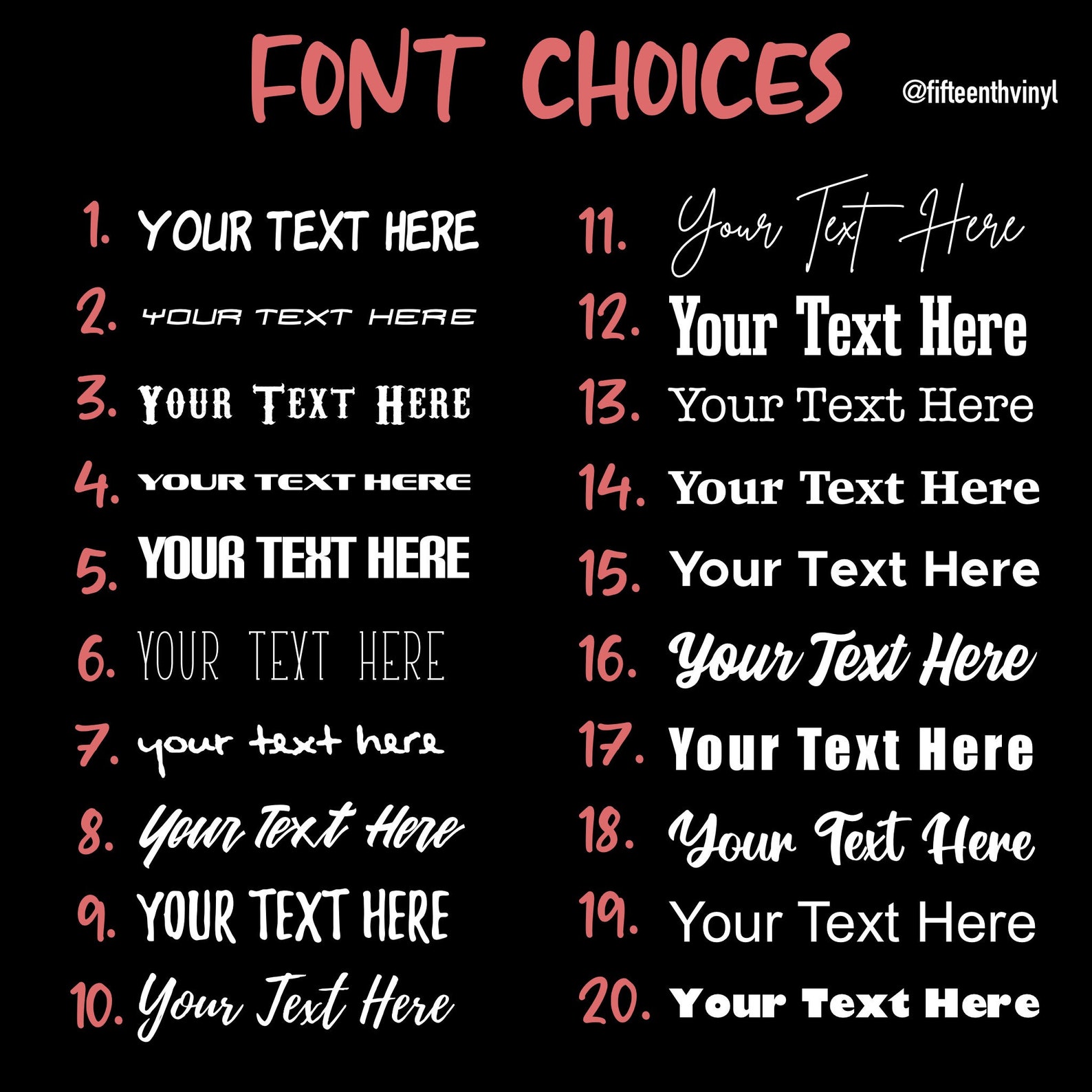 Custom Text Vinyl Decal Etsy