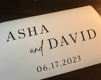 Custom Wedding Sign Vinyl Decal