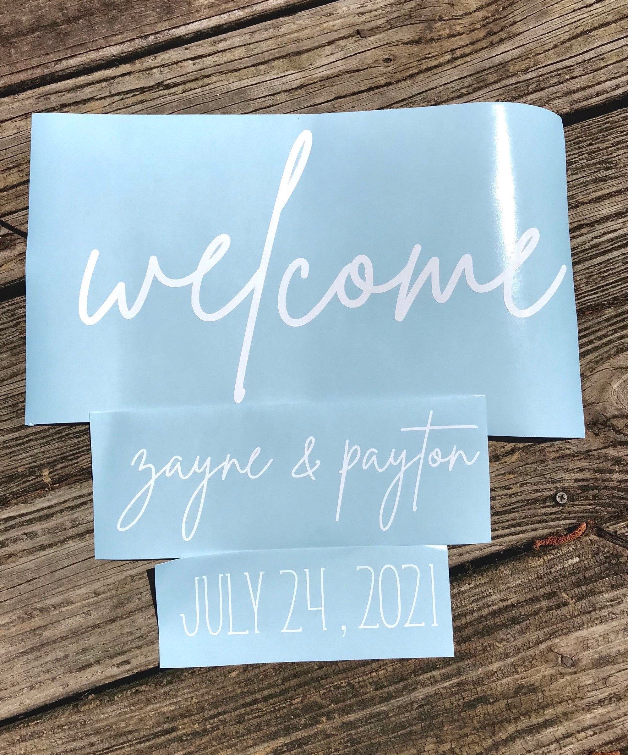 Custom Wedding Sign Vinyl Decal Etsy Australia