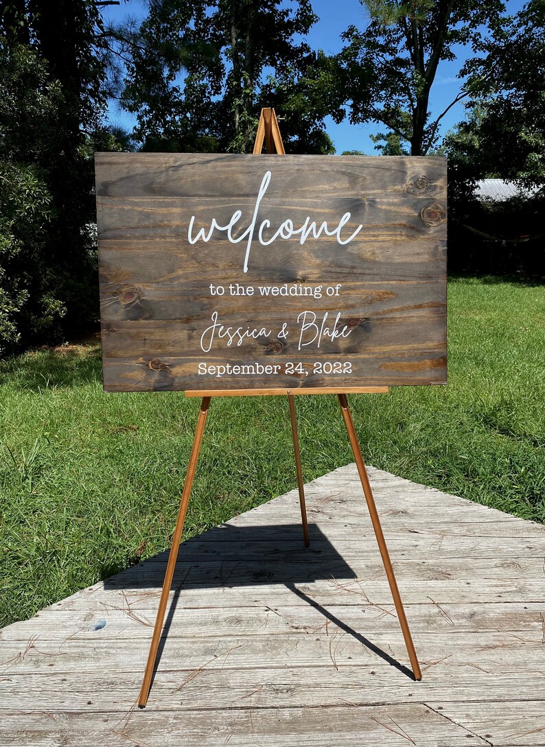 Custom Wedding Sign Vinyl Decal Etsy