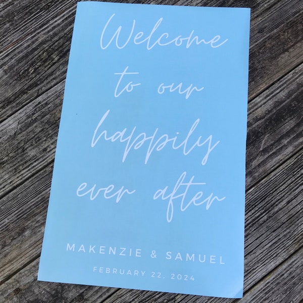 Welcome to our Happily Ever After Personalized Vinyl Decal