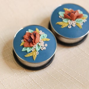 Dilatadores de acero inoxidable, dilatadores de arcilla polimérica, dilatadores de oreja de una sola acampanada, dilatadores de flores, túnel de acero inoxidable de 10 mm (00 g) a 25 mm