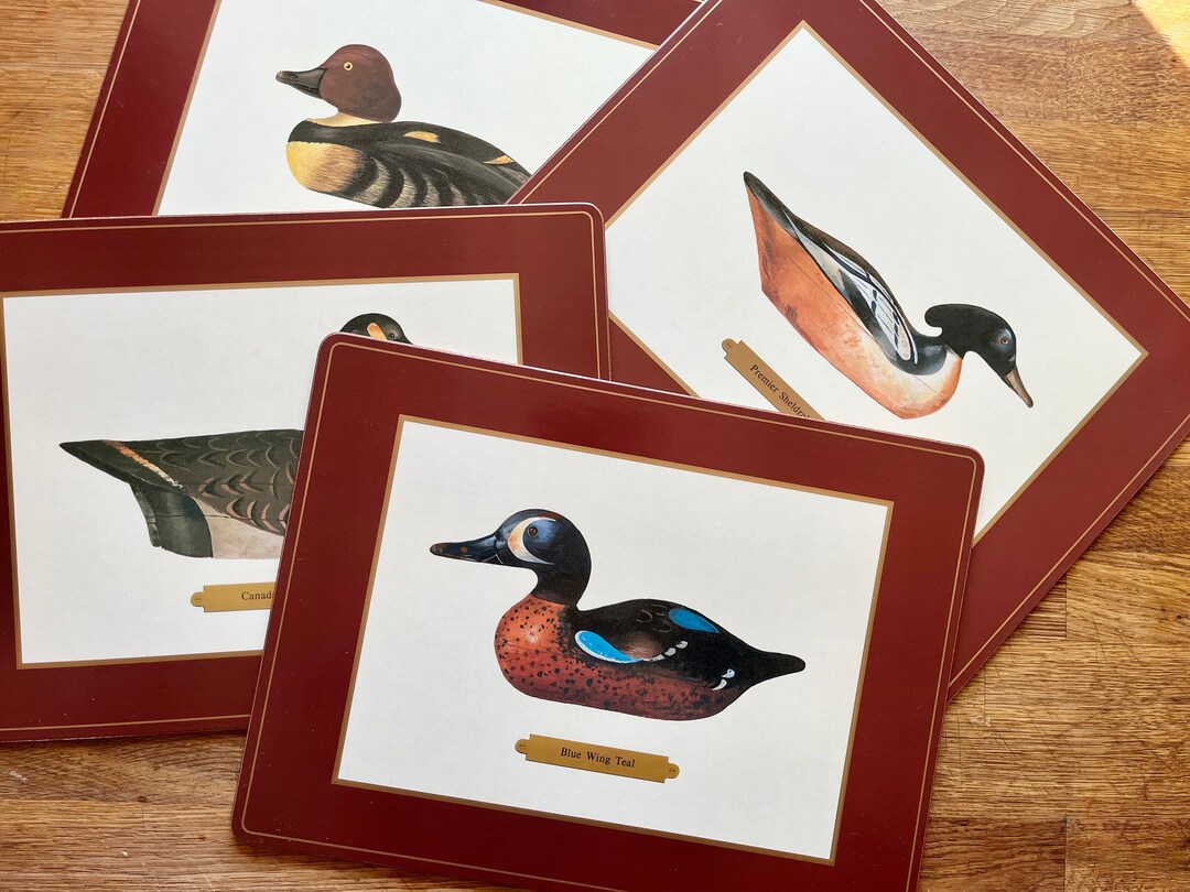 4 Duck Placemats by Pimpernel Cork Backed Placemat Etsy