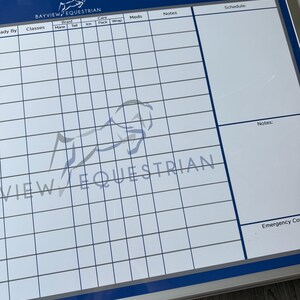 Magnetic Custom Printed Dry-erase Boards for Equestrians, Horse Farms ...