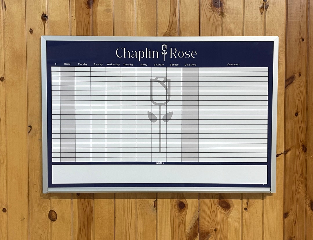 Custom Printed Dryerase Boards for Equestrians, Horse Farms