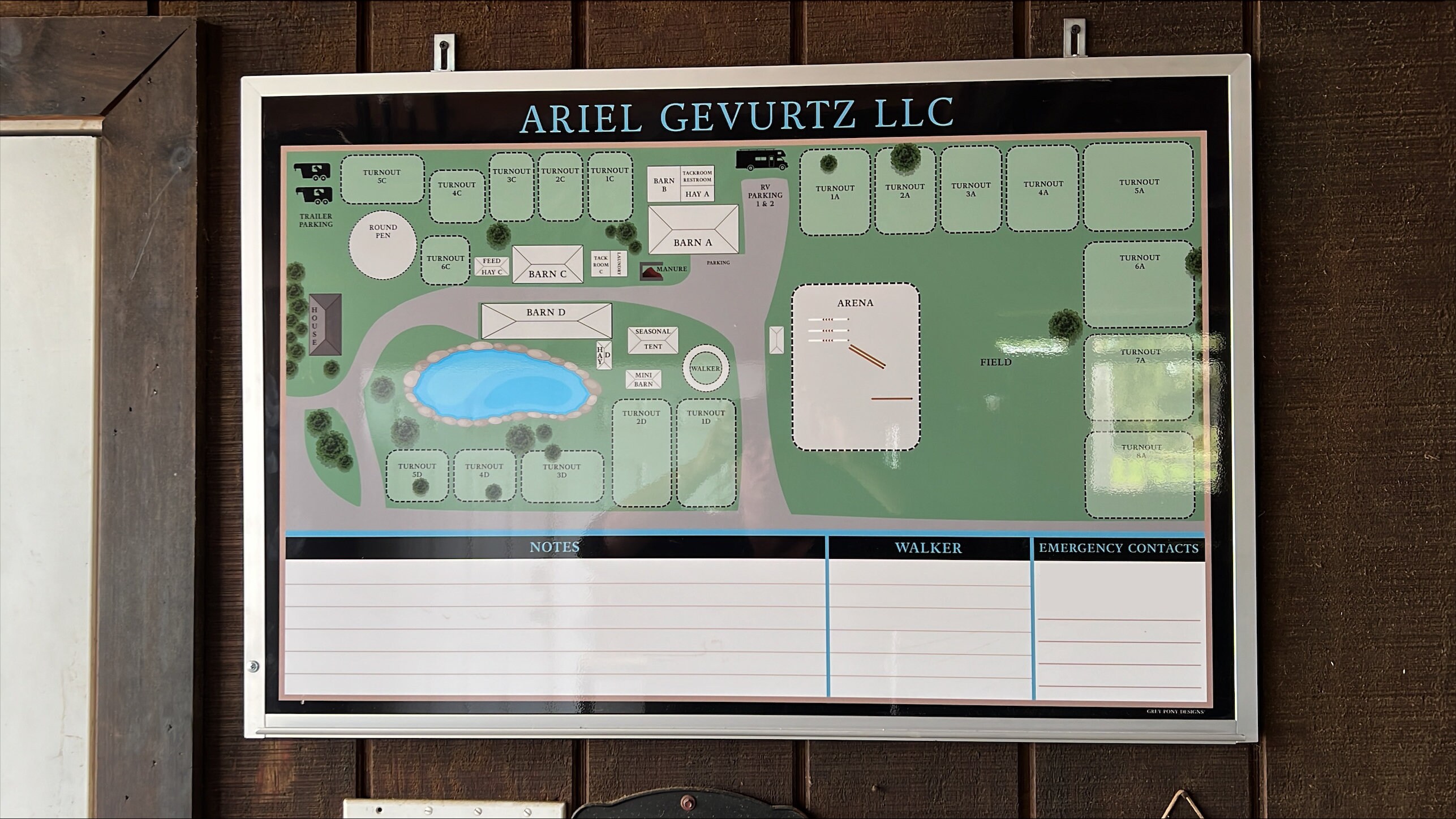 Magnetic Custom Printed Dry-erase Boards for Equestrians, Horse Farms ...