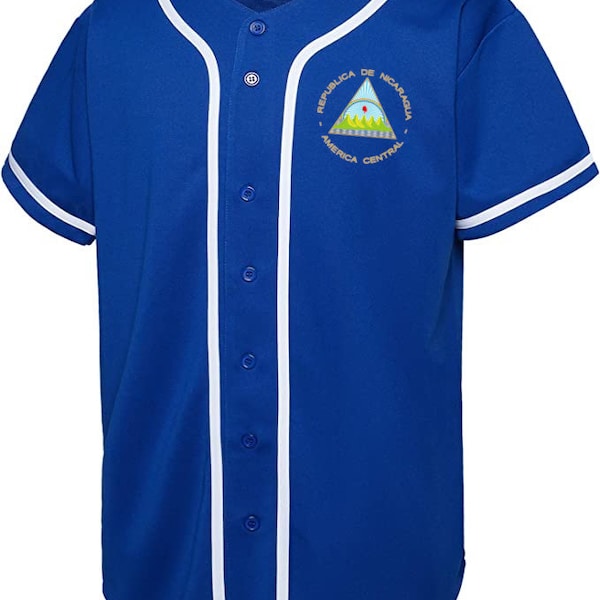 Nicaragua Baseball Jersey Mens Etsy
