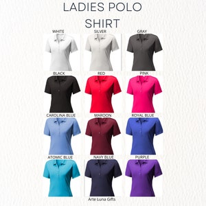Custom Embroider Personalized Ladies and Men Polo Shirt Monogrammed Polo