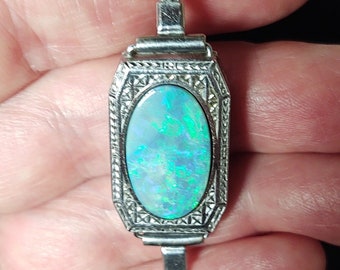 Vintage Art Deco 1920-1930s ladies watch and bracelet with opal face
