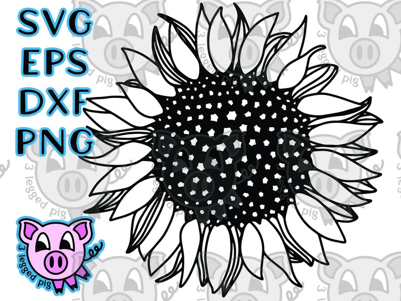 Sunflower SVG File Instant Download Cuttable Digital | Etsy