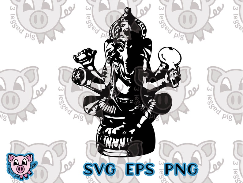 Ganesha Statue Cut Out SVG File DIY T Shirt Design Instant Etsy