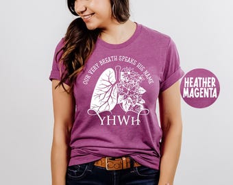 Every Breath Speak His Name SVG, YHWH Breathe, Floral YHWH Lungs Christian Png Faith Digital Design, Bible Verse svg, Christian Shirt Svg,