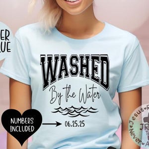 Washed by the Water SVG, Numbers included PNG, Christian svg, Customized Faith Baptism svg, New Believer Svg, Baptism Date SVG, Made New Png