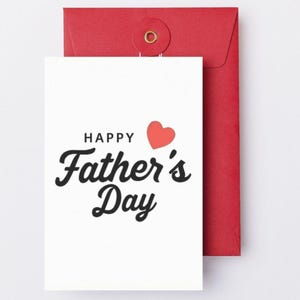 Tarjeta imprimible de felicitación para el Día del Padre (5 x 7 pulgadas), doblada, descarga digital.