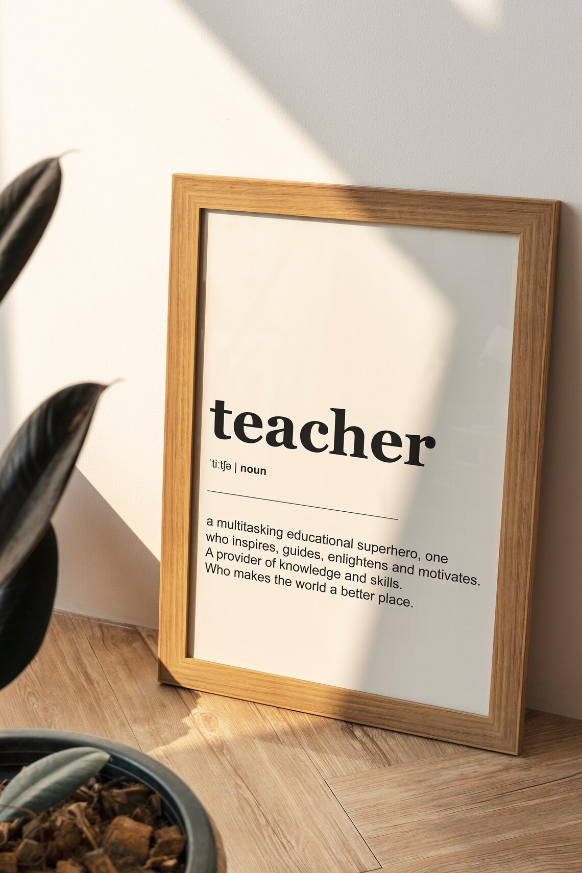 Teacher Definition Print Instant Download Classroom Sign Etsy