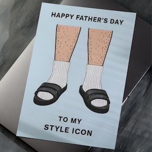Tarjeta imprimible de felicitación para el Día del Padre (5 x 7 pulgadas), doblada, descarga digital.