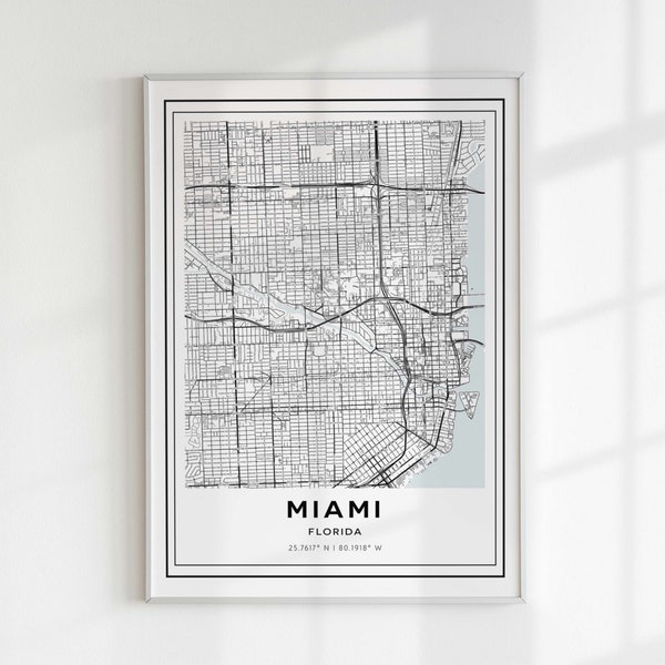 Custom City Map Print Personalized Map Detailed Map Poster with Street Names Digital Download