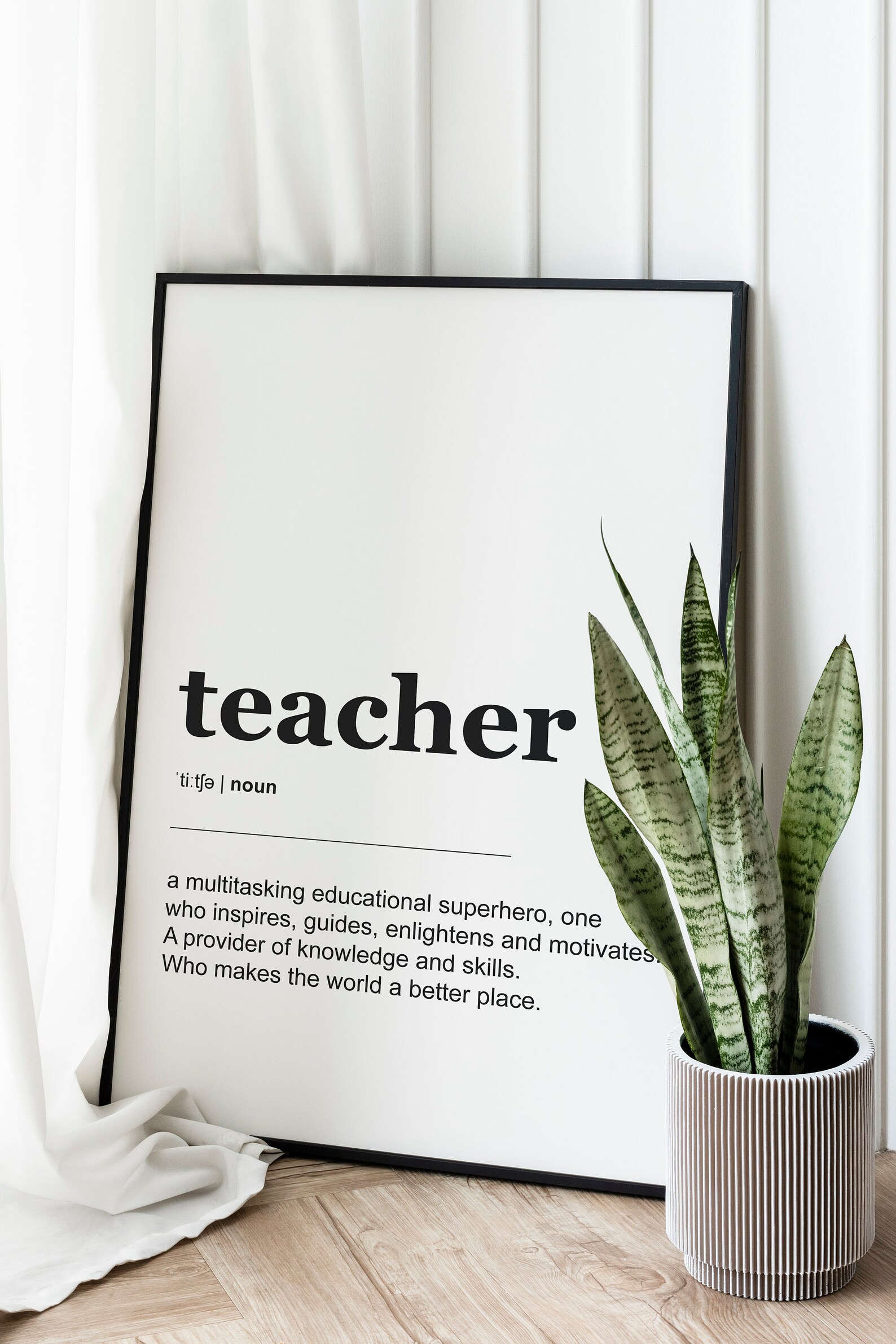 Teacher Definition Print Instant Download Classroom Sign Etsy