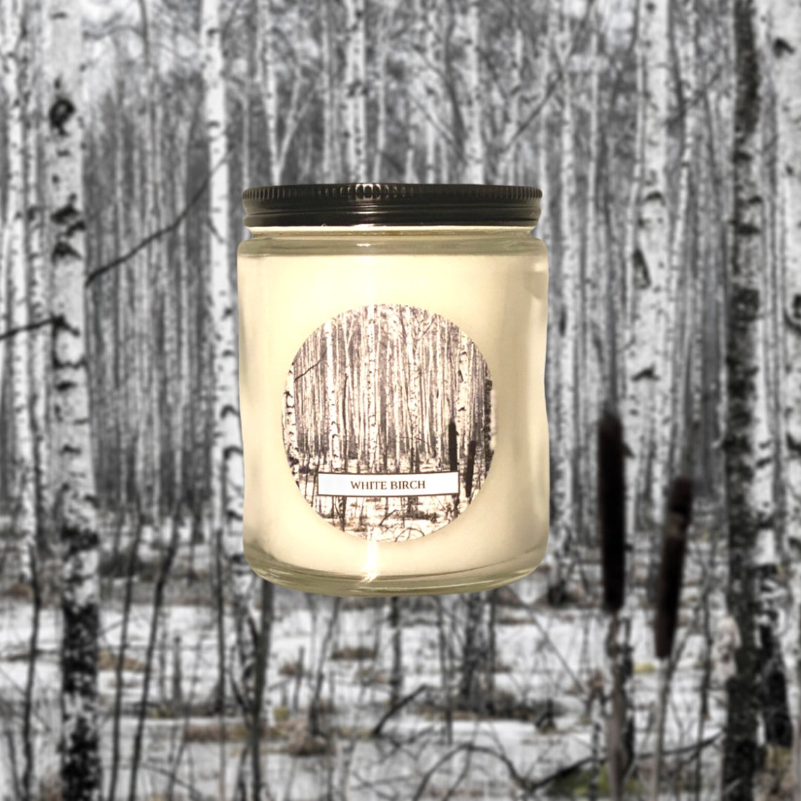White Birch 8oz candle/ FREE gift Etsy