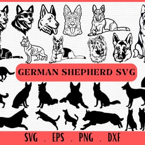 German Shepherd Svg, German Shepherd Png, Dog Head Svg, Shepherd Dog Svg, German Dog Svg, Clipart, German Shepherd Art, Shepherd Silhouette