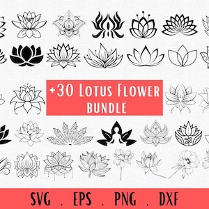 Fiore di loto SVG, Svg di loto, Silhouette di loto, Zentangle loto Svg, Clipart di loto, Clipart di meditazione, Induismo Svg, mandala loto svg png