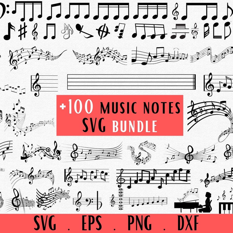 Music Notes Rythm Svg Music Notes Svg - Etsy