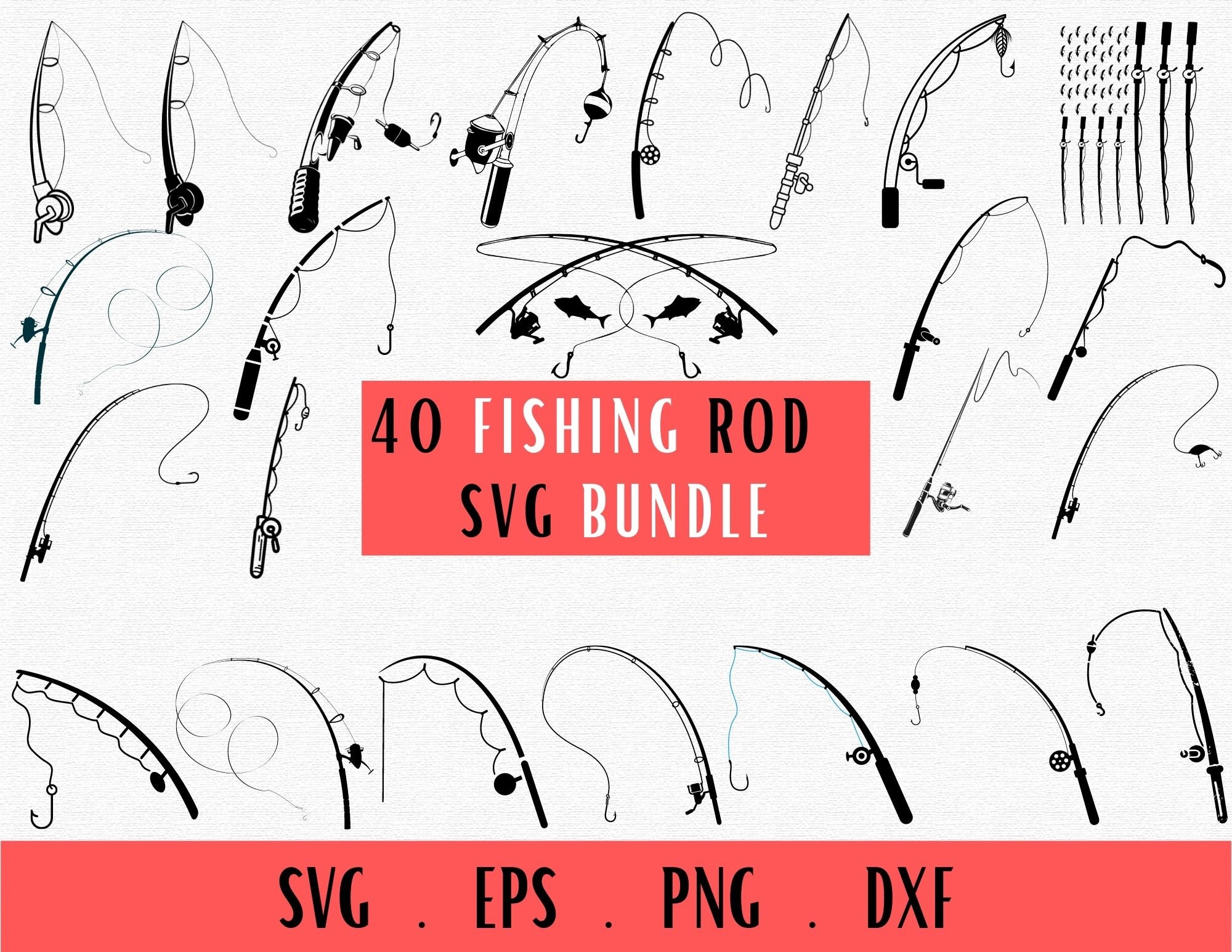 Stencil Fishing Pole Etsy Stencil Fishing Pole Etsy