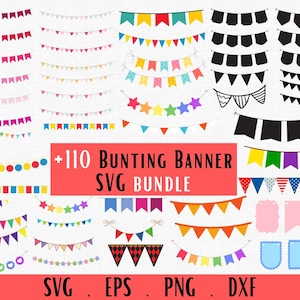 Bunting Banner Svg, Bunting Birthday SVG, Bunting Banner SVG, Bunting Birthday Svg, Scallop banner Svg, Bunting Birthday Svg Silhouette PNG