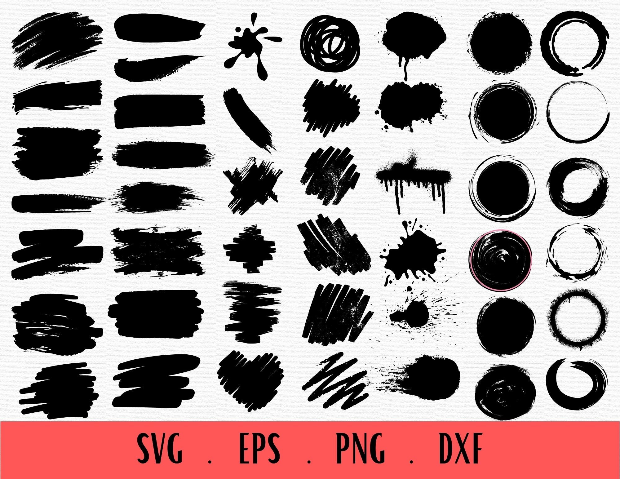 Paint Brush Stroke Svg Paint Brush Svg Key Ring Pattern Svg - Etsy Canada