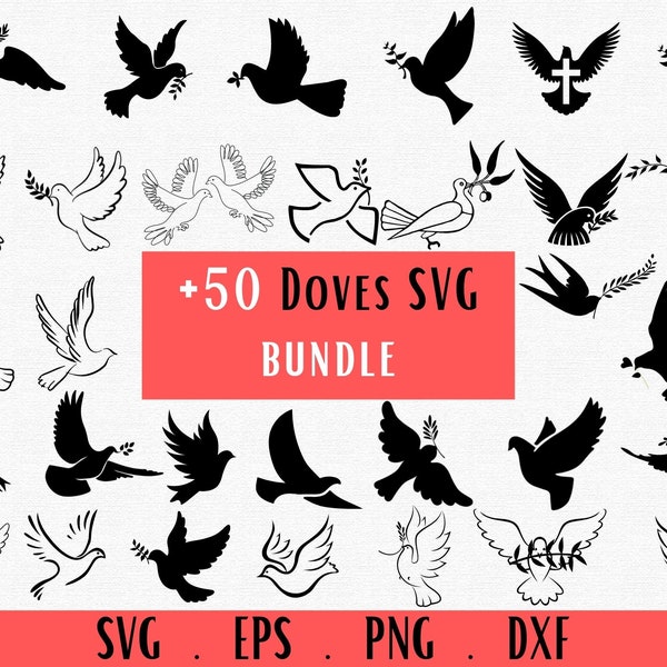 Tauben Svg, Tauben Vektor, Taube Clipart, Frieden svg, Taube Silhouette, Fliegender Vogel Svg, Oliven ast svg, Peace Zeichen svg, Taube Schneidedateien png