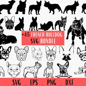 French Bulldog Svg, Frenchie Svg, Bulldog SVG, Frenchie mom svg, Frenchie Clipart, Vector, French bulldog art, gift, Cricut file &Silhouette