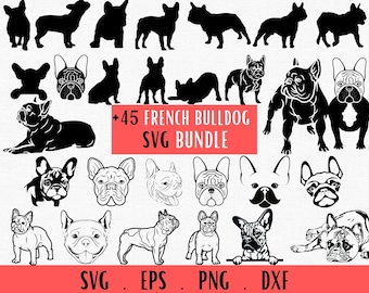 French Bulldog Svg, Frenchie Svg, Bulldog SVG, Frenchie mom svg, Frenchie Clipart, Vector, French bulldog art, gift, Cricut file &Silhouette