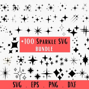 Sparkle Svg, Sparkle bundel svg, Sparkle gesneden bestanden, Sparkle Clipart, Sparkle Star svg, Twinkle svg, Star Moon svg, voor Cricut en Silhouette