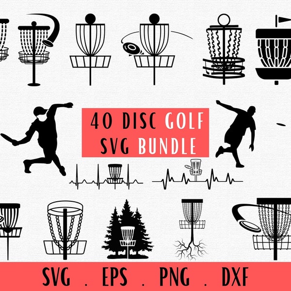 Disc Golf Svg, Disc Golf Vektor, Clipart, Golfer Svg, Frisbee Golf Clipart, Disc Golf Basket Player, Disc Tree, Disc Golf Silhouette & Cricut