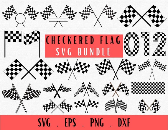 Checkered Flag Svg Start Flags Svg Checkerboard Svg Racing - Etsy