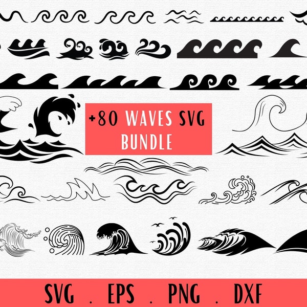 Waves Svg, Ocean Svg, Wave Svg, Wave Clipart, Wave Vector, Beach Waves Svg, Sea Waves Svg, Ocean Wave svg, Svg Files for Cricut & Silhouette