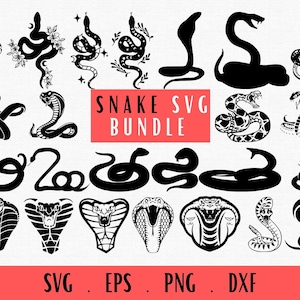 Snake Svg Bundle, Snake Clipart, Png, Boho Snake Svg, Snake Flowers Svg, Floral Snake Svg, Snake Head Svg, Cobra Clipart, Boho Snake Svg