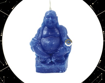 Vela Buda Azul (Buena Suerte, Familia, Hogar) / Blue Buddha Candle