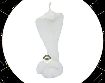 White Cobra Figure Candle, Business, Work 15cm / White Cobra Candle