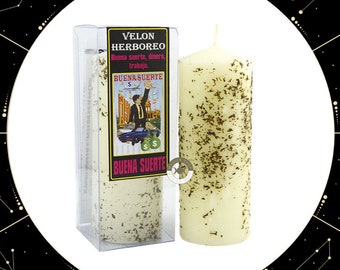 Velon Herboreo Buena Suerte / Herbal Candle, Good Luck